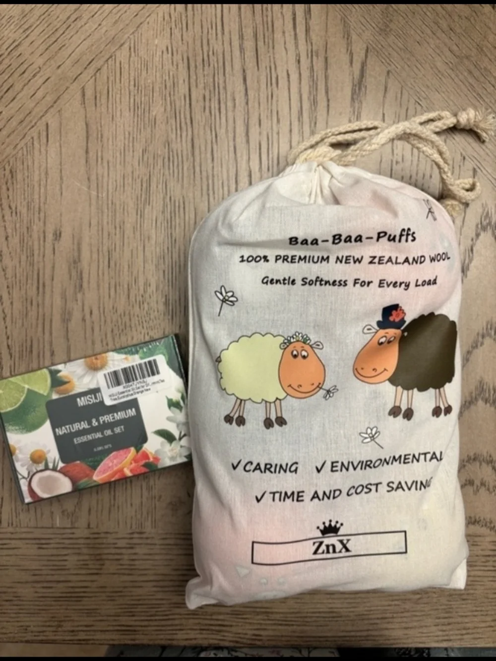Wool Dryer Balls Set + Essential Oils - Picture 2 of 2